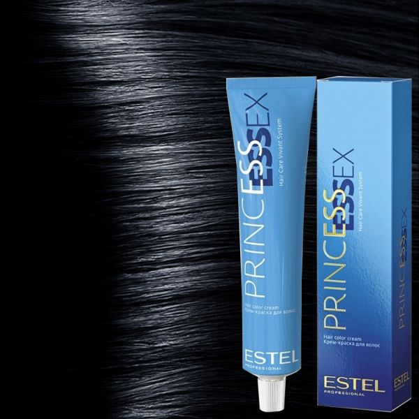 Hair color cream 1/0 black Princess ESSEX ESTEL 60 ml